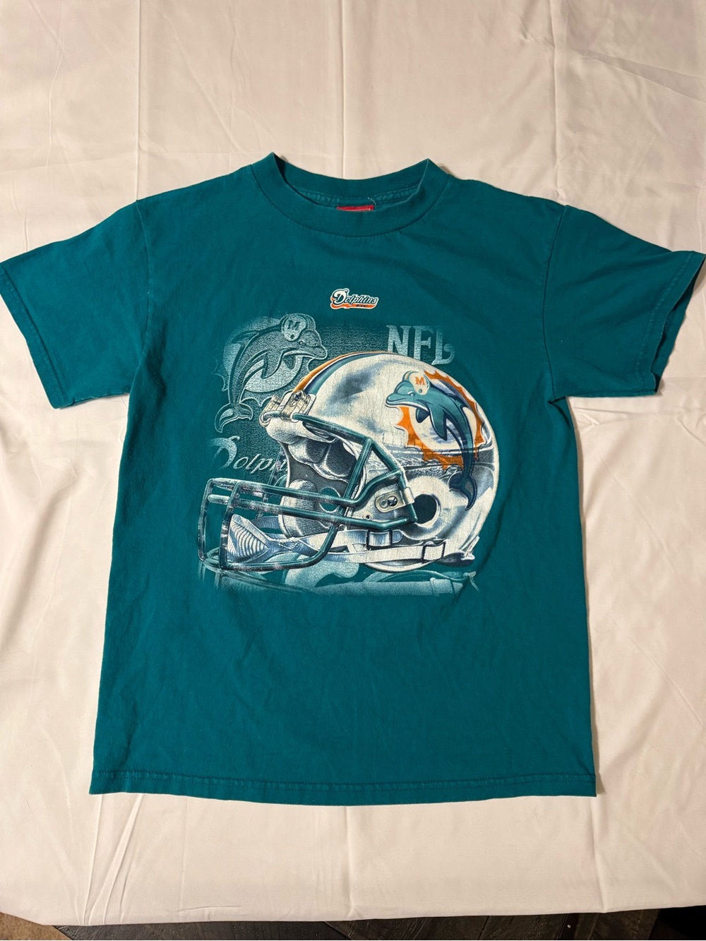 Vintage NFL Miami Dolphins Kids Teal Graphic Tee - NFL